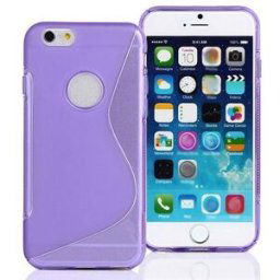 S Line TPU Soft Case Cover Skin for iPhone6 Purple