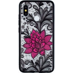 Emboss Flower Phone Case for Xiaomi Mi8 Transparent