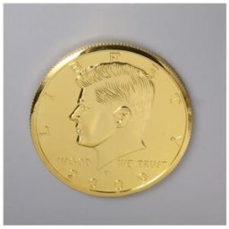 Magic Trick Jumbo Kennedy Coin Half Dollar Gold