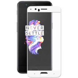 White OnePlus 5 Tempered Glass ENKAY Hat Prince 0.26mm