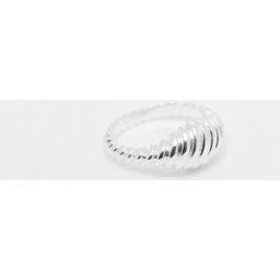 Pieces - Bague chunky texturÃ©e en argent massif plaquÃ©-ArgentÃ© ArgentÃ© L female