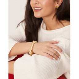 ASOS DESIGN - Bracelet jonc effet torsadÃ© - DorÃ© brossÃ© DorÃ© No Size female