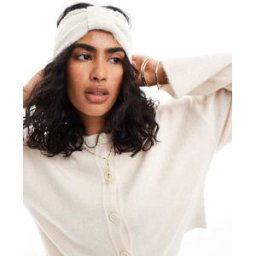 ASOS DESIGN - Bandeau nouÃ© en laine mÃ©langÃ©e - Blanc flocon Blanc No Size female