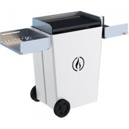 Linea VZ Party Bianco (blanc) - Barbecue pyrolytique à pellets sur roues