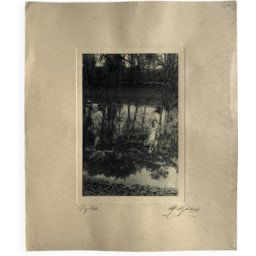 ART Georges lefebvre, reflets, photographie en n&b, vers 1930. signée à l'encre gris 34x0x40
