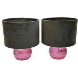 Paire de chevets vintage Massive Belgium rose 20x20x22