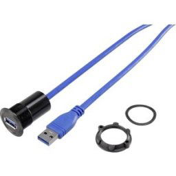 TRU COMPONENTS USB-21 Cordon USB 3.0 femelle type A vers USB 3.0 mâle type A embase femelle Contenu: 1 pc(s)
