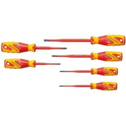 Jeu de tournevis Gedore VDE 2162-2172 PZ-06 cruciforme, vis à fente