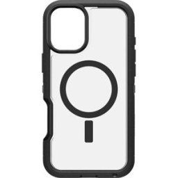 Otterbox Defender XT Coque arrière Apple iPhone 16 Plus noir, transparent compatible avec MagSafe, résistant aux chocs 77-96044