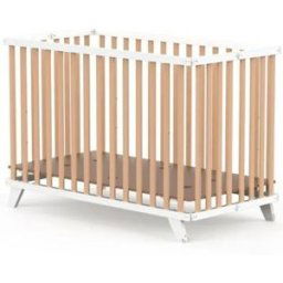 Geuther Lit pliant en bois Mayla Naturel-Blanc (60 x 120 cm)