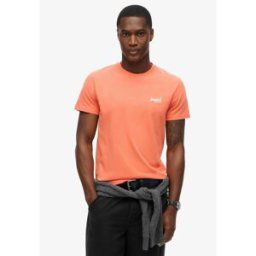Superdry Small Chest Logo T Shirt Corail ensoleillé Medium Male