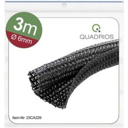 Quadrios 23CA229 23CA229 Gaine tressée noir polyester 6 à 7 mm 3 m
