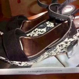 Sandales Autre Sandales noires Lady Glam P39 neuves à 12 euros Noir
