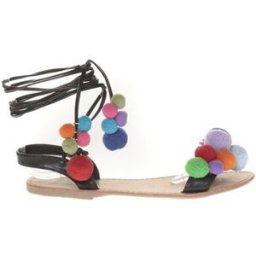 Sandales Vera & Lucy Sandale Noir avec pompons 900-2 Noir