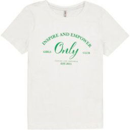 T-shirt enfant Only KOGWENDY S/S LOGO TOP BOX CP JRS Blanc 8 ans,10 ans filles