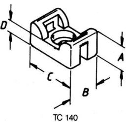 Helukabel TC 142 Embase de fixation vissable 93004-500 résistant à la chaleur transparent 500 pc(s)