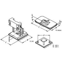Helukabel TC 347 A Embase de fixation autocollant 93001-1000 résistant à la chaleur transparent 1000 pc(s)