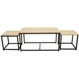 3S. x Home Lot de 3 tables basses industrielles MEMPHIS unisex