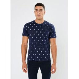 Tee-shirt de nuit logo en jersey de coton 714899612 par Polo Ralph Lauren Bleu S Accessoires