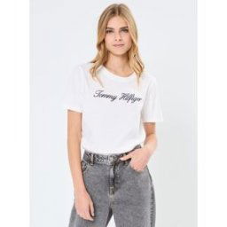 Nos Script Regular C WW0WW43459 par Tommy Hilfiger Blanc M Accessoires