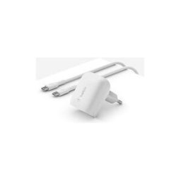 Belkin BOOST CHARGE adaptateur secteur - 24 pin USB-C - 20 Watt - Certifie MFI - avec Cable USB-C vers USB-C