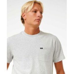 Rip Curl T-shirt à Manches Courtes Plain Pocket Grey Marle XS male
