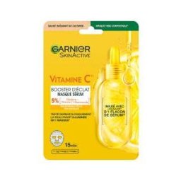 Garnier SkinActive Vitamin C Masque Tissu Sérum Booster Éclat 28 ML - Sachet 1 masque en tissu