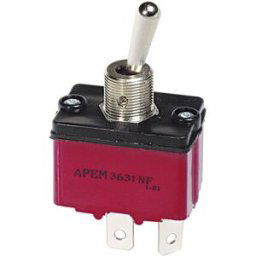 Interrupteur à levier 2 x (On)/Off/(On) APEM 3647NF/2 250 V/AC 6 A momentané/0/momentané 1 pc(s)