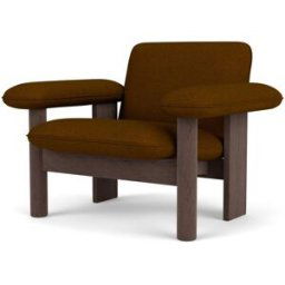 Audo Copenhagen Fauteuil Brasilia low back Dark oak-Baru 0450