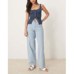 Dickies - Herndon - Jean baggy large taille mi-haute coupe ample - Bleu clair Bleu W24 female