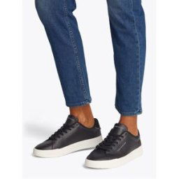 Tommy Hilfiger Court Leather Low Top Trainers Noir/Blanc 9 (43) Male