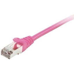 Equip 605585 RJ45 Câble réseau, câble patch CAT 6 S/FTP 7.50 m rose contacts dorés 1 pc(s)