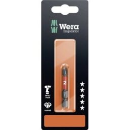 Embout cruciforme PH 2 Wera 05073956001 Acier à outils allié, revêtement diamanté Forme (embouts): F 6.3 1 pc(s)