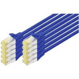 Digitus DK-1644-A-0025-B-10 RJ45 Câble réseau, câble patch CAT 6a S/FTP 0.25 m bleu 1 pc(s)