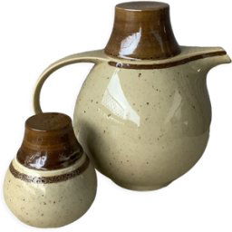 Théière Heinrich Onda Sahara Germany et son sucrier beige 30x20x35