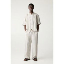 Pull&Bear Pantalon Jogging 100 % Lin Naturel S male