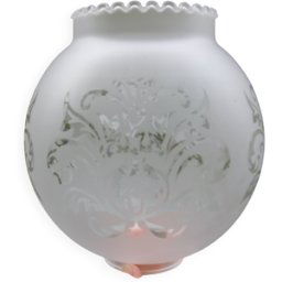 Tulipe globe verre gravé lampe suspension lustre applique multicolore 14x14x14