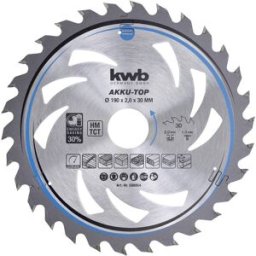 kwb 586954 Lame de scie circulaire au carbure 190 x 30 x 1.3 mm Nombre de dents: 30 1 pc(s)