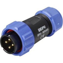Connecteur de câble mâle, droit 4 pôles 30 A 500 V/AC IP68 Weipu SP2110 / P 4 I