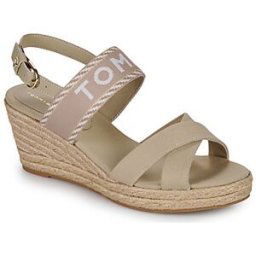 Sandales Tommy Hilfiger SEASONAL WEBBING MID WEDGE Beige