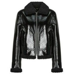 Blouson Guess LS ANDREA FAUX SHEARLING JKT Noir EU S,EU M,EU L,EU XS femmes