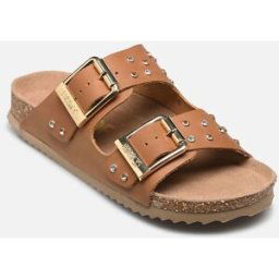 Two buckle sandal nubuck stras par Colors of California Beige 37 Femme