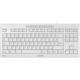Cherry stream keyboard tkl clavier universel usb azerty français blanc