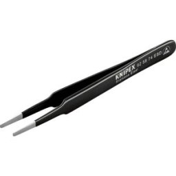 Knipex 92 58 74 ESD Pince brucelle de précision plate, ronde 120 mm