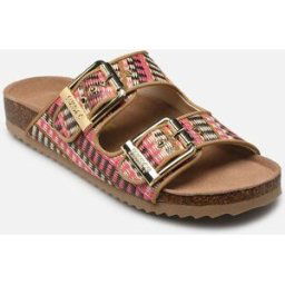 Two buckle sandal in rafia par Colors of California Multicolore 37 Femme