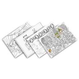 Set de table colorier 2 faces- Assortiment - 31x43 cm - Carton de