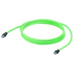 Weidmüller 8909650350 RJ45 Câble réseau, câble patch CAT 6a S/FTP 35.00 m vert ignifuge, avec cliquet dencastrement 1 pc(s)