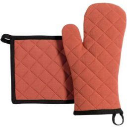 Maison Vivaraise Lot Gant de cuisine/Manique recyclé GRACE Tomette 18 x 32 18 x 28 cm unisex