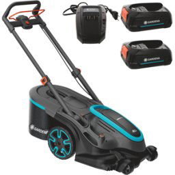 Gardena PowerMax Duo 46/36V P4A - Tondeuse à gazon à batterie - 2x18V 2.5Ah - Hauteur de coupe 46 cm