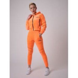 Project X Paris Bas de jogging basic avec pipings contrastés Couleur - Orange, Taille - L